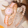Fashion Casual Women's Watch Lace Round Alloy Case Quartz
