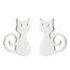 1 Pair Fashion Cat 304 Stainless Steel 18K Gold Plated Ear Studs