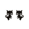 1 Pair Fashion Cat 304 Stainless Steel 18K Gold Plated Ear Studs