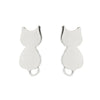 1 Pair Fashion Cat 304 Stainless Steel 18K Gold Plated Ear Studs