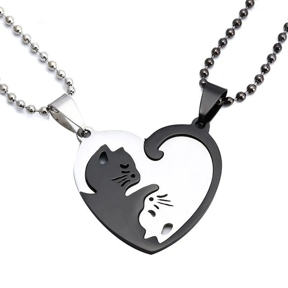 Fashion Cat Stainless Steel Titanium Steel Plating Necklace