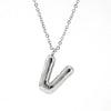 Fashion Chubby Letter Pendant Necklace 316L Stainless Steel 316L Stainless Steel Polishing Hiphop Style Unisex