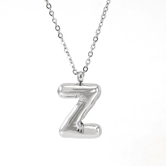Fashion Chubby Letter Pendant Necklace 316L Stainless Steel 316L Stainless Steel Polishing Hiphop Style Unisex