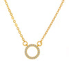 Fashion Circle Copper Necklace Inlay Zircon Copper Necklaces