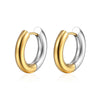 Fashion Circle Earrings Geometric Stainless Steel Electroplating Design For Women