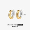 Fashion Circle Earrings Geometric Stainless Steel Electroplating Design For Women