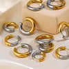 Fashion Circle Earrings Geometric Stainless Steel Electroplating Design For Women