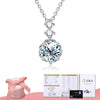 Fashion Classic Moissanite Snowflake Pendant Necklace With 925 Sterling Silver And Pt950 Platinum Clavicle Chain Electroplated