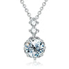 Fashion Classic Moissanite Snowflake Pendant Necklace With 925 Sterling Silver And Pt950 Platinum Clavicle Chain Electroplated