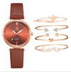 Fashion Classic Quartz Women's Watch With Pu Strap And Alloy Case Round Dial