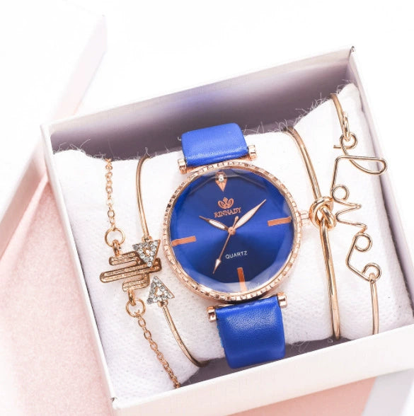 Fashion Classic Quartz Women's Watch With Pu Strap And Alloy Case Round Dial