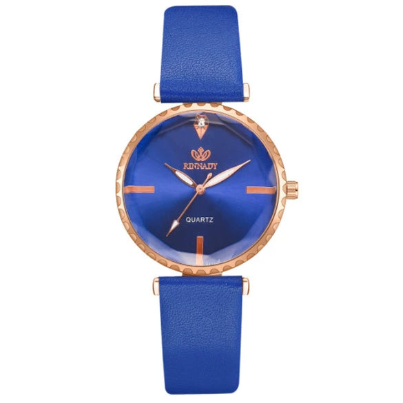 Fashion Classic Quartz Women's Watch With Pu Strap And Alloy Case Round Dial