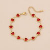 Fashion Color Love Heart Shape Stainless Steel Bracelet With Electroplating For Women