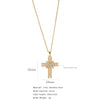 Fashion Color Zircon Unisex Cross Stainless Steel Ochain Necklace With Electroplating Jewelry Pendant