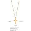 Fashion Color Zircon Unisex Cross Stainless Steel Ochain Necklace With Electroplating Jewelry Pendant
