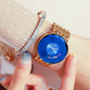 Fashion Colored Diamond Women's Watch Alloy Strap Stainless Steel Buckle Round Dial