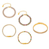 Fashion Colorful Full Diamond Women's Microinlaid Claw Grasp Zircon Geometric Light Luxury Titanium Steel Goldplated Bracelet