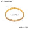 Fashion Colorful Full Diamond Women's Microinlaid Claw Grasp Zircon Geometric Light Luxury Titanium Steel Goldplated Bracelet