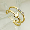 Fashion Commuter Exquisite Flower Pearl Opening Stainless Steel Ring With Electroplating