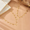 Fashion Commuter Simple Gold Plated Stainless Steel Pendant Necklace With Butterfly Disc Lightning Crown Eye Accessories In Heart Shape With Electroplating