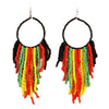 Fashion Concise Bohemian Tassel Women Earrings Iron Alloy Rice Beads