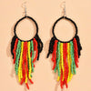 Fashion Concise Bohemian Tassel Women Earrings Iron Alloy Rice Beads