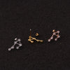 Fashion Constellation Zircon Inlaid Metal Piercing Ear Jewelry