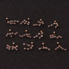 Fashion Constellation Zircon Inlaid Metal Piercing Ear Jewelry