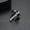 Fashion Copper Adjustable Open Ring With Geometric Design And Zircon Inlay Electroplated For Women