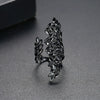 Fashion Copper Adjustable Open Ring With Geometric Design And Zircon Inlay Electroplated For Women