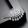 Fashion Copper Flower Hairpin With Zircon And Tassel Word Clip Hair Accessory For Women Wholesale