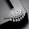 Fashion Copper Flower Hairpin With Zircon And Tassel Word Clip Hair Accessory For Women Wholesale