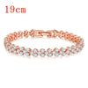 Fashion Copper Inlaid Zircon Ladies Bracelet With Rose Gold Electroplating