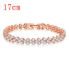 Fashion Copper Inlaid Zircon Ladies Bracelet With Rose Gold Electroplating