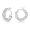 Fashion Copper Zircon Round Stud Earrings With Full Diamond Look For Women Wholesale Jewelry