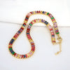 Fashion Copper Zircon Tennis Chain Necklace Geometric Electroplated Box Chain Hip Hop Jewelry