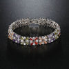 Fashion Copper Zirconia Flower Bracelet Full Zircon Casual Bracelet For Women And Couples