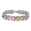 Fashion Copper Zirconia Flower Bracelet Full Zircon Casual Bracelet For Women And Couples