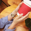 Fashion Couple Alloy Round Dial Quartz Bracelet Watch