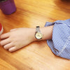 Fashion Couple Alloy Round Dial Quartz Bracelet Watch