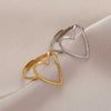 Fashion Creative Adjustable Hollow Heart Ring In Alloy With Electroplating For Women Simple Cold Style And All Match