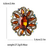 Fashion Creative Alloy Rhinestone Flower Brooch For Women's Clothing