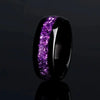 Fashion Creative Black Crystal Stainless Steel Geometric Ring With Electroplating