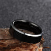 Fashion Creative Black White Edge Men's Stainless Steel Ring