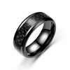 Fashion Creative Carbon Fiber Patch Stainless Steel Ring