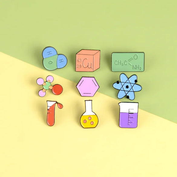 Fashion Creative Chemical Element  Molecular Alloy Brooch