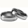Fashion Creative Couple Ring Silver Beveled Stainless Steel Ring