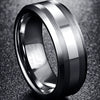 Fashion Creative Couple Ring Silver Beveled Stainless Steel Ring