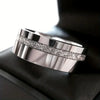 Fashion Creative Front Sticker Stainless Steel Ring In Genderless Style With Geometric Design