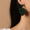 Fashion Creative Funny Acrylic Heart Shaped Pendant Hollow Skull Earrings Retro Trend Statement Earrings